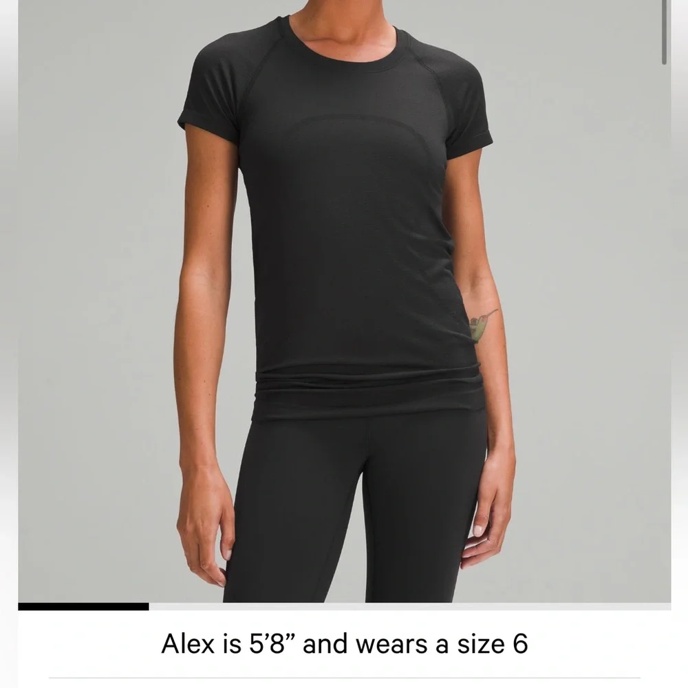lululemon athletica Black Short Sleeve Performance Tee